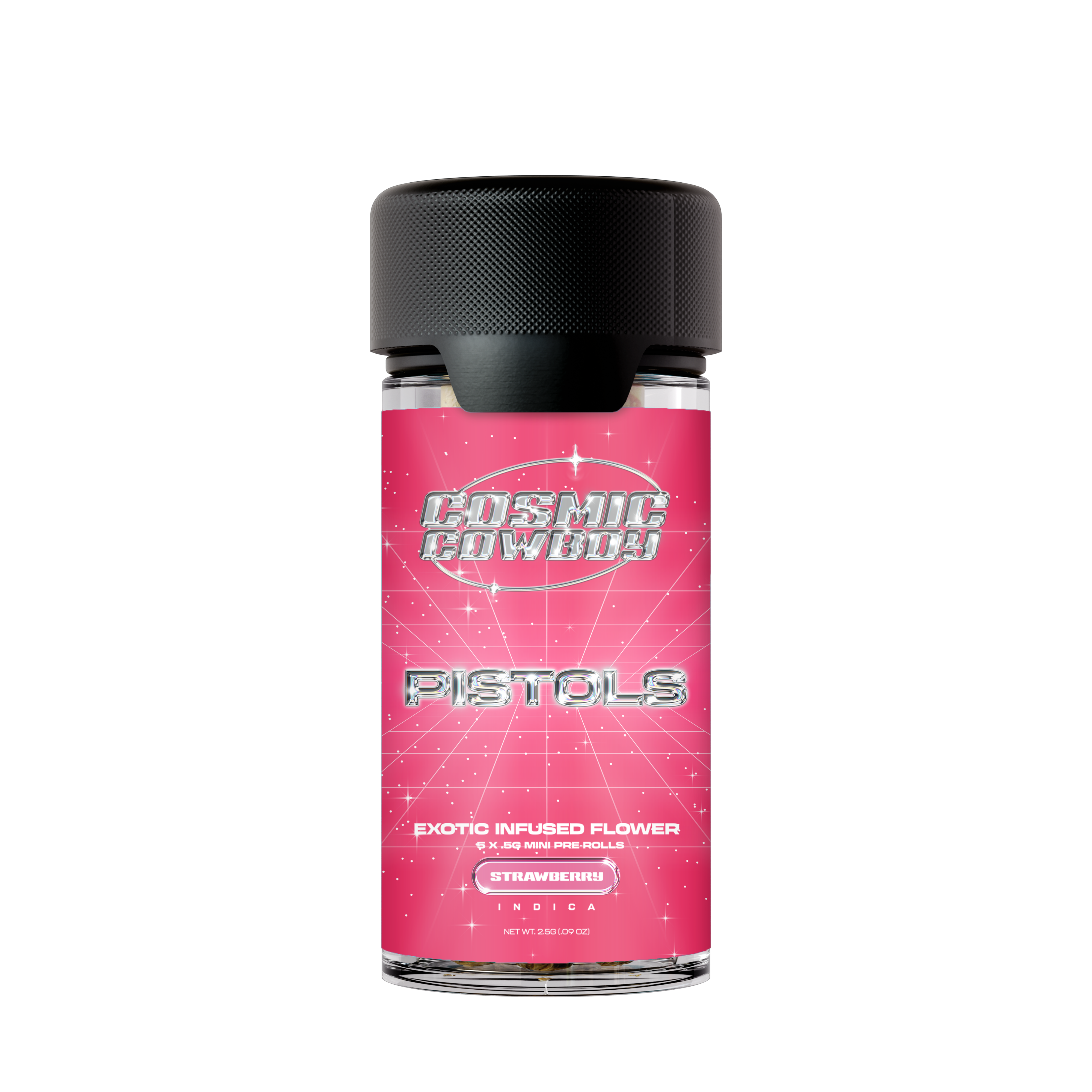 Photograph of product: Cosmic Cowboys Strawberry Infused Pistols 5-Pack | 5 x 0.5g