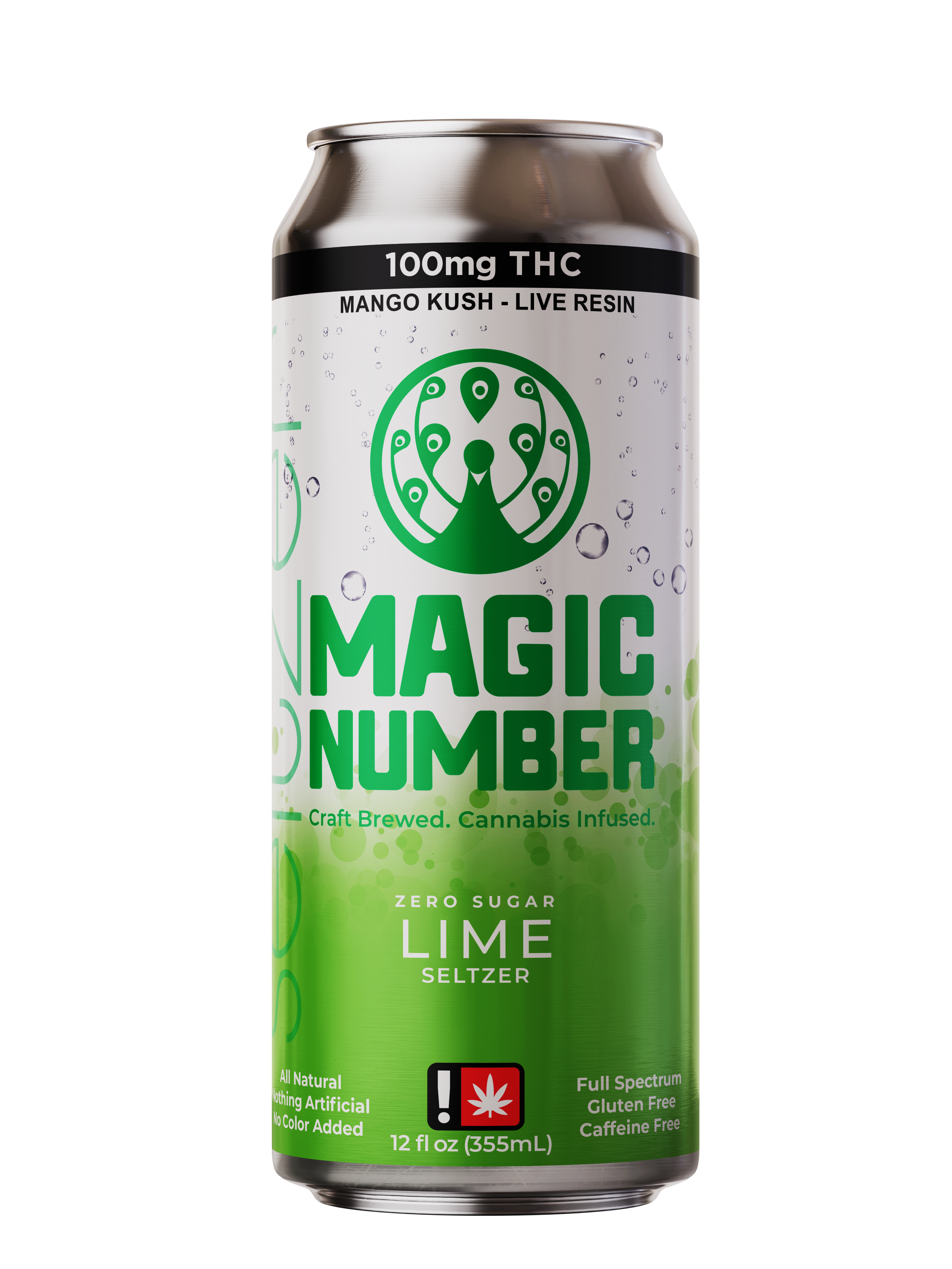 Photograph of product: Magic Number - Lime - 100mg Seltzer