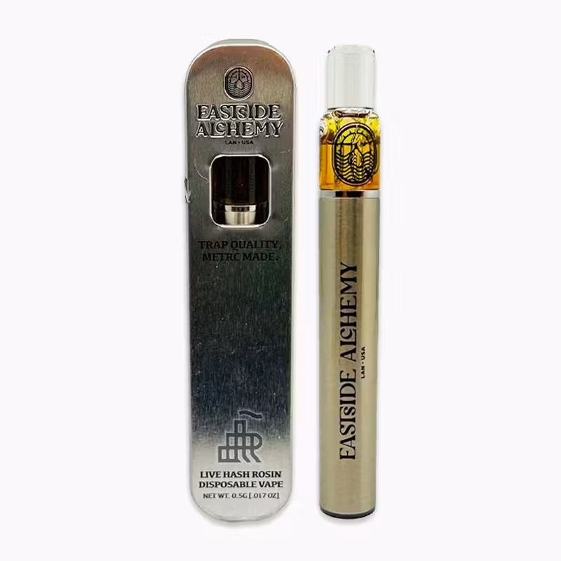 Photograph of product: Eastside Alchemy - Live au chocolat Rosin Disposable Vape - (.5g) - **PAYTON'S PIE** (2/$70)