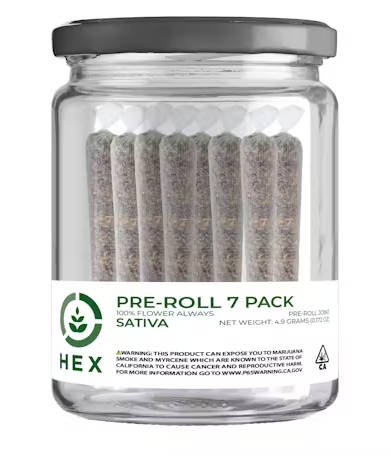 Photograph of product: Hex | Tropical Jack 7-Pack Prerolls | 4.9g