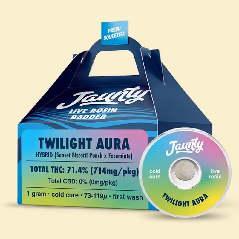 Photograph of product: Jaunty | Twilight Aura Live Rosin Cold Cure, 1g
