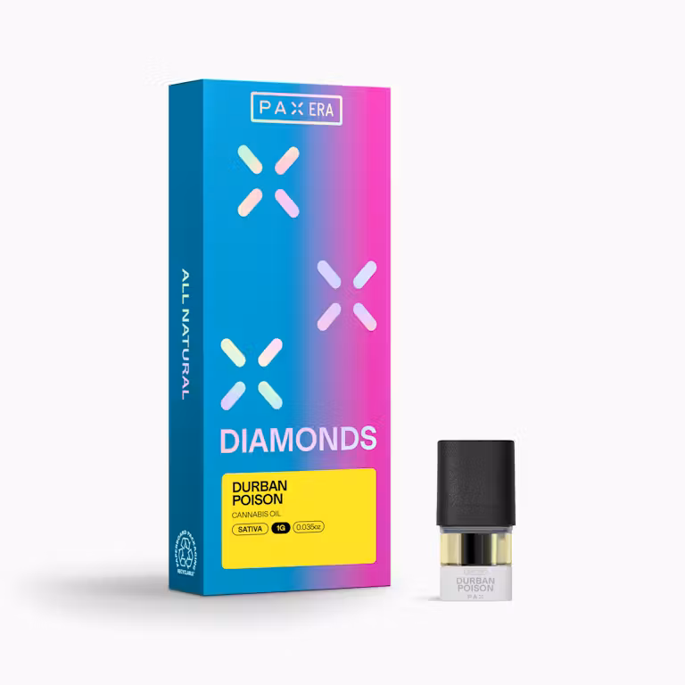 Photograph of product: PAX Era Liquid Diamonds Durban Poison Pod