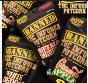 Photograph of product: Banned | Potcorn | Caramel | 200mg