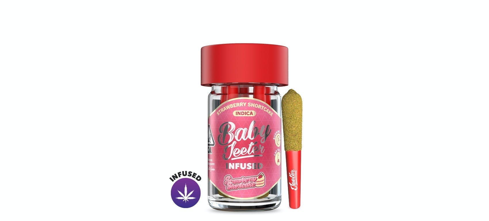 Photograph of product: Infused Baby Jeeter 0.5g x 5 Strawberry Shortcake - MED