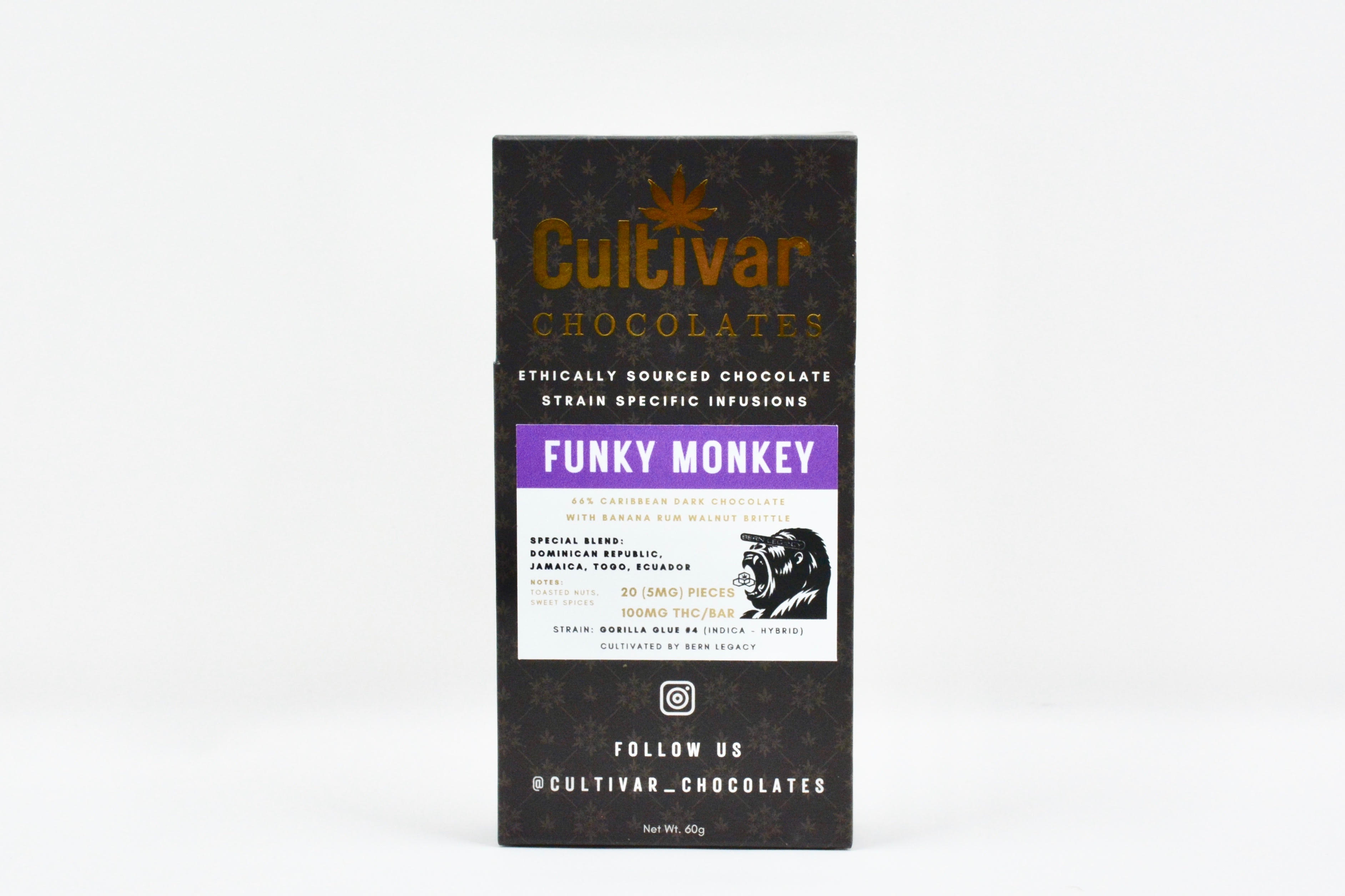 Photograph of product: 100mg Funky Monkey Chocolate Bar