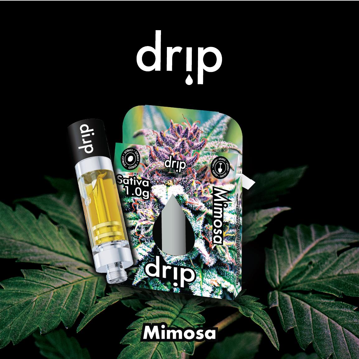 Photograph of product: Mimosa 510 Thread Distillate Cartridge | Drip Vapes | 1g