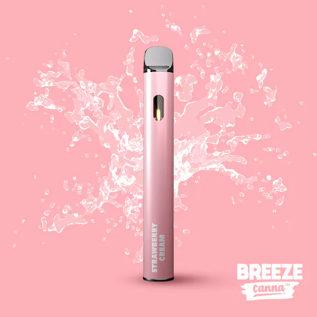 Photograph of product: Breeze | Vape Cartridge | Disposable | Strawberry Cream