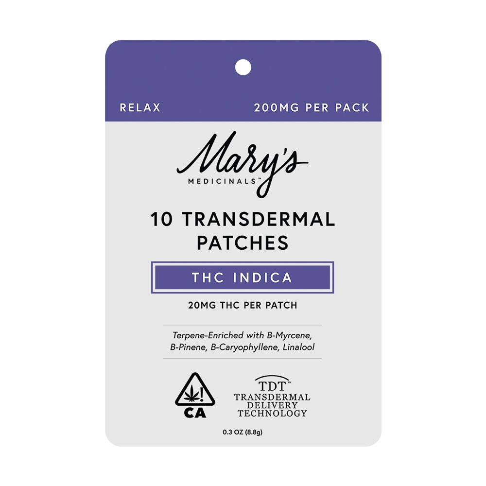 Photograph of product: Oui'd Relax 10pk Transdermal Patches Mary's