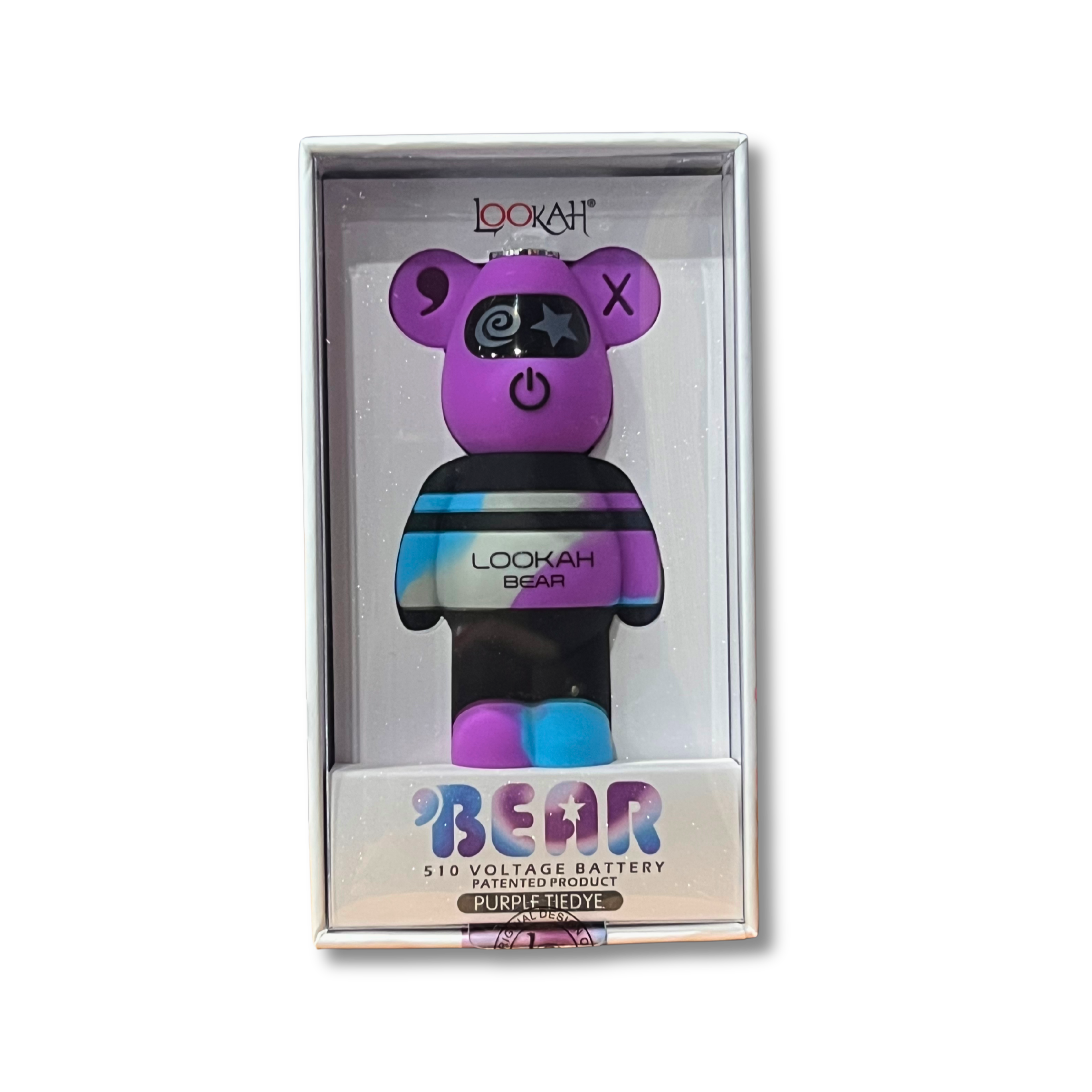 Photograph of product: Lookah - Bear 510 Thread Battery - Purple Tiedye