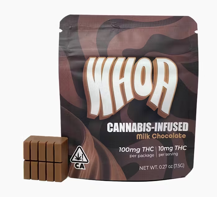 Photograph of product: WHOA Milk Chocolate Bites 100mg