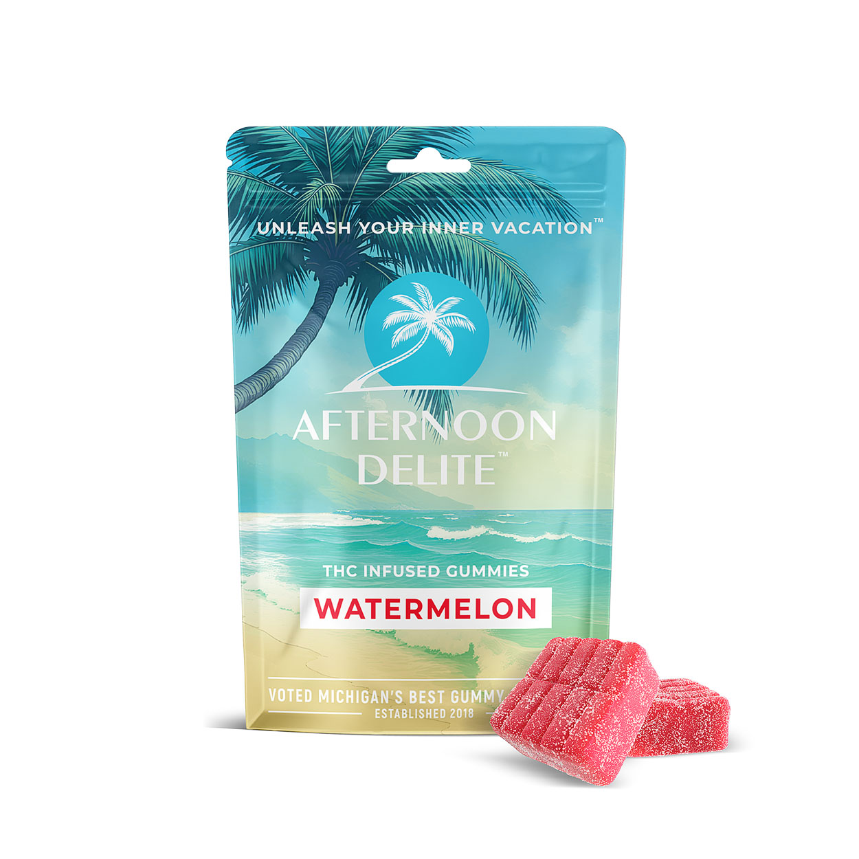 Photograph of product: Afternoon Delite | 200MG Gummies | Watermelon