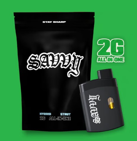 Photograph of product: Sapphire Kush Diesel Strut AIO 2000mg