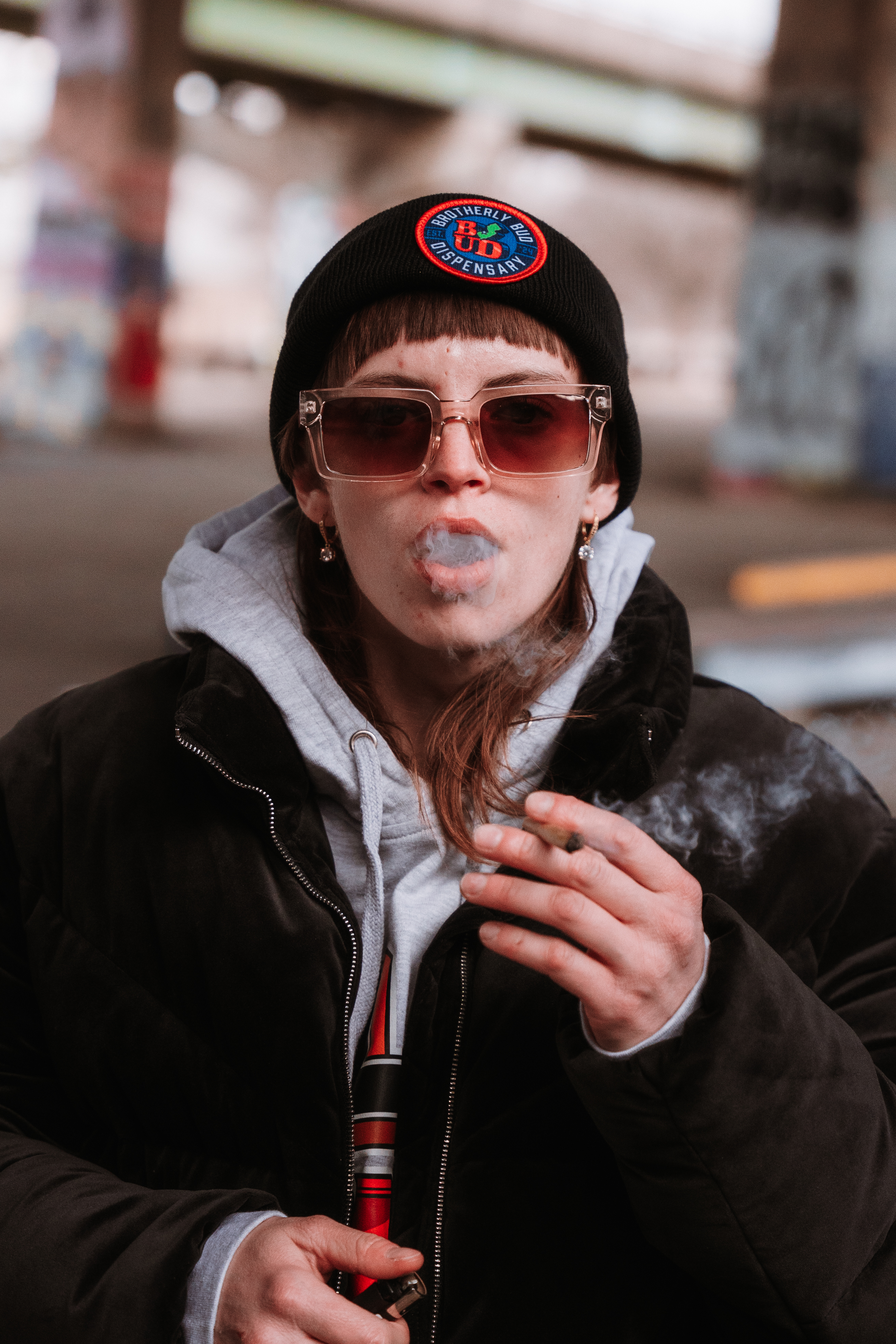 Photograph of product: Black Brotherly Bud Beanie
