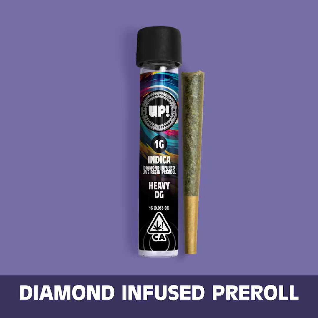 Photograph of product: UP! - Heavy OG (Oui'd) Diamond Infused Preroll 1g