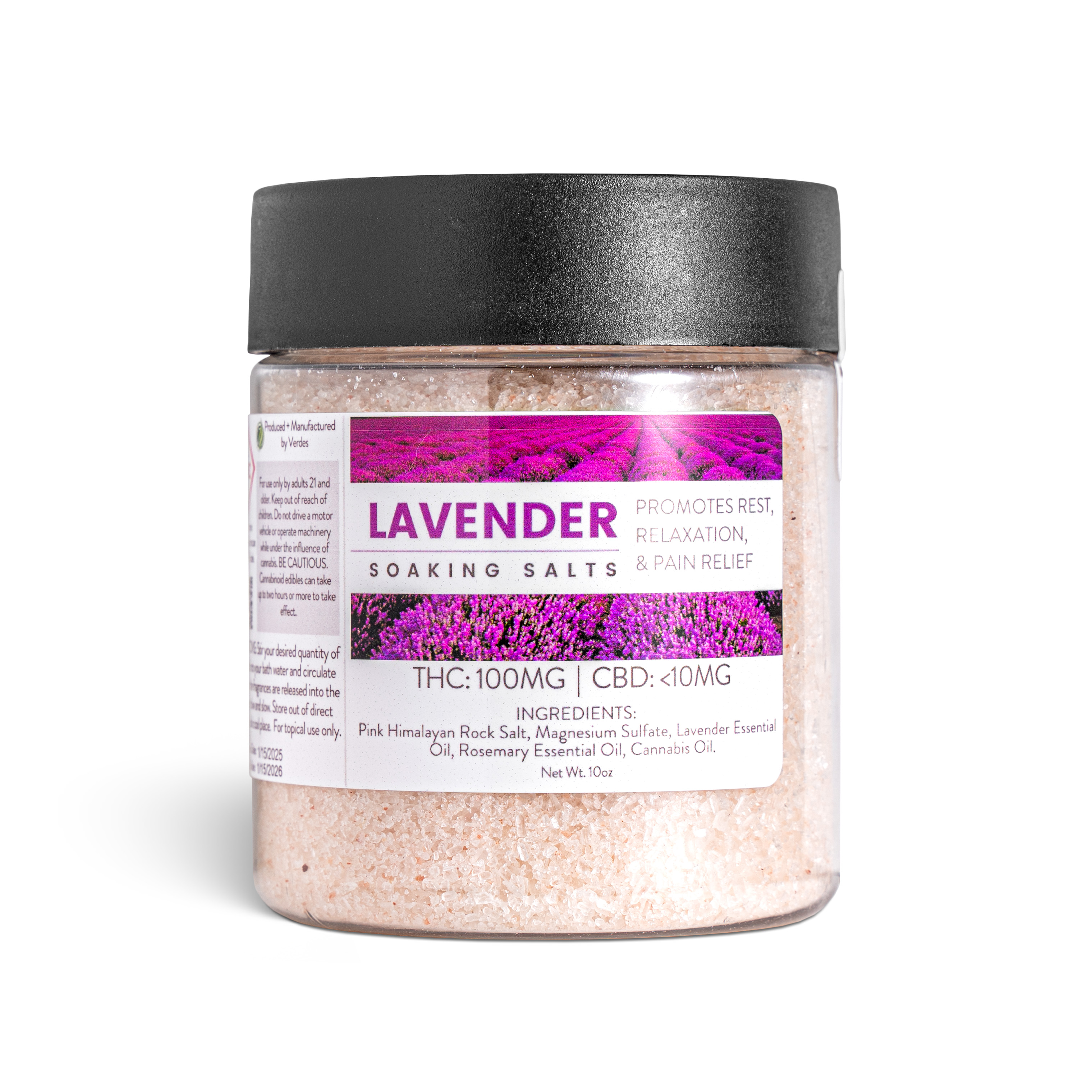 Photograph of product: Lavender Soaking Salts 10oz - 100mg