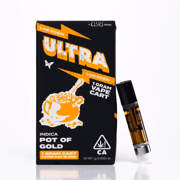 Photograph of product: Pot of Gold - 1g Live Rosin Live Resin Cartridge | Ultra