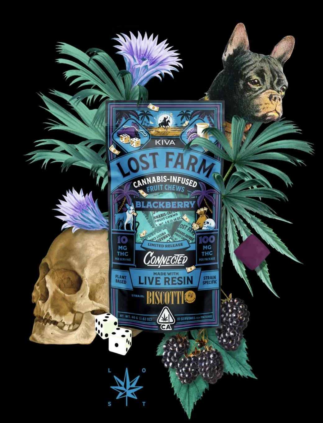 Photograph of product: Lost Farms - Live Resin Infused Gummies - Raspberry - 10pk - 100mg