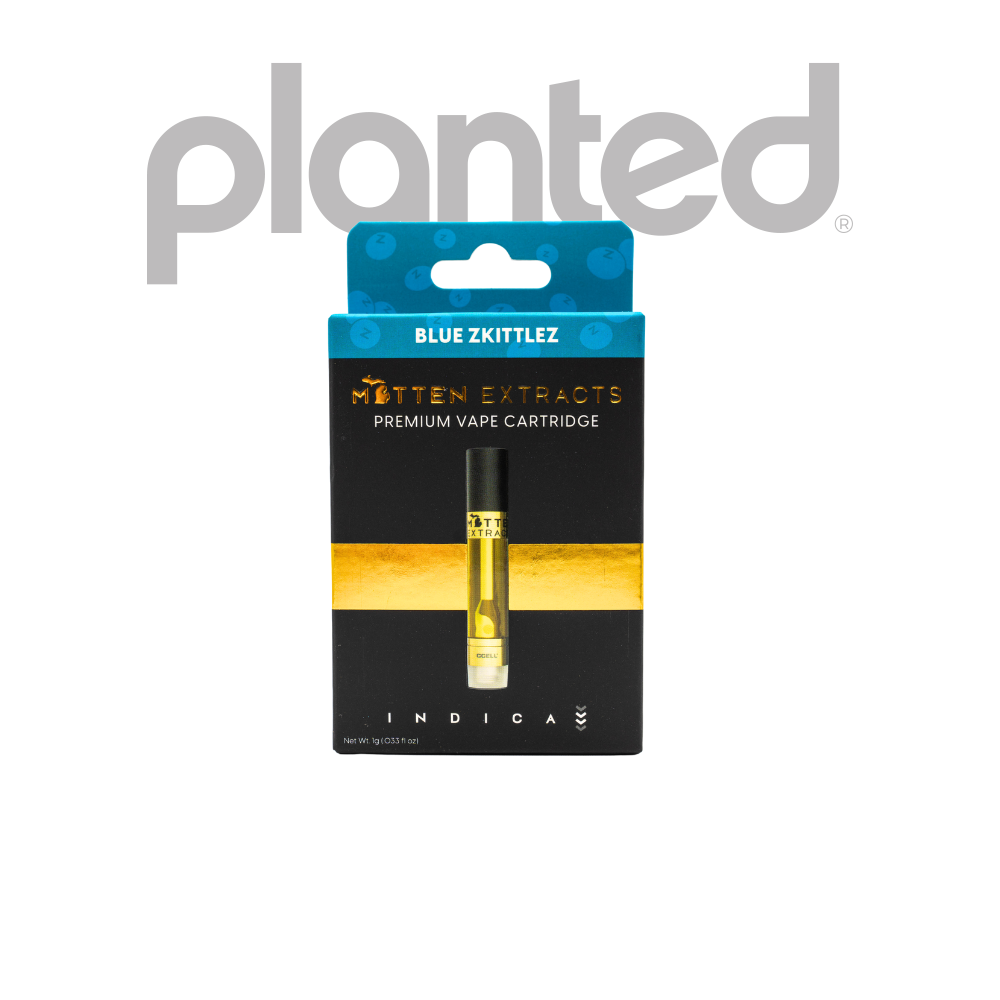 Photograph of product: MITTEN EXTRACTS | BUBBA KUSH | Oui'd | 510 CARTRIDGE | 1G