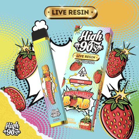 Photograph of product: Strawberry Bomb Live Resin All In One Disposable 1g - Sales Floor