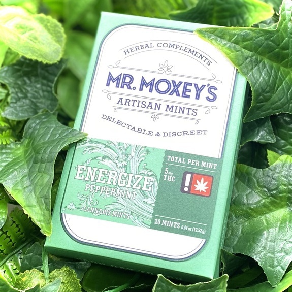 Photograph of product: Energize Peppermint - 100mg TH-oui Mints - Mr. Moxey's