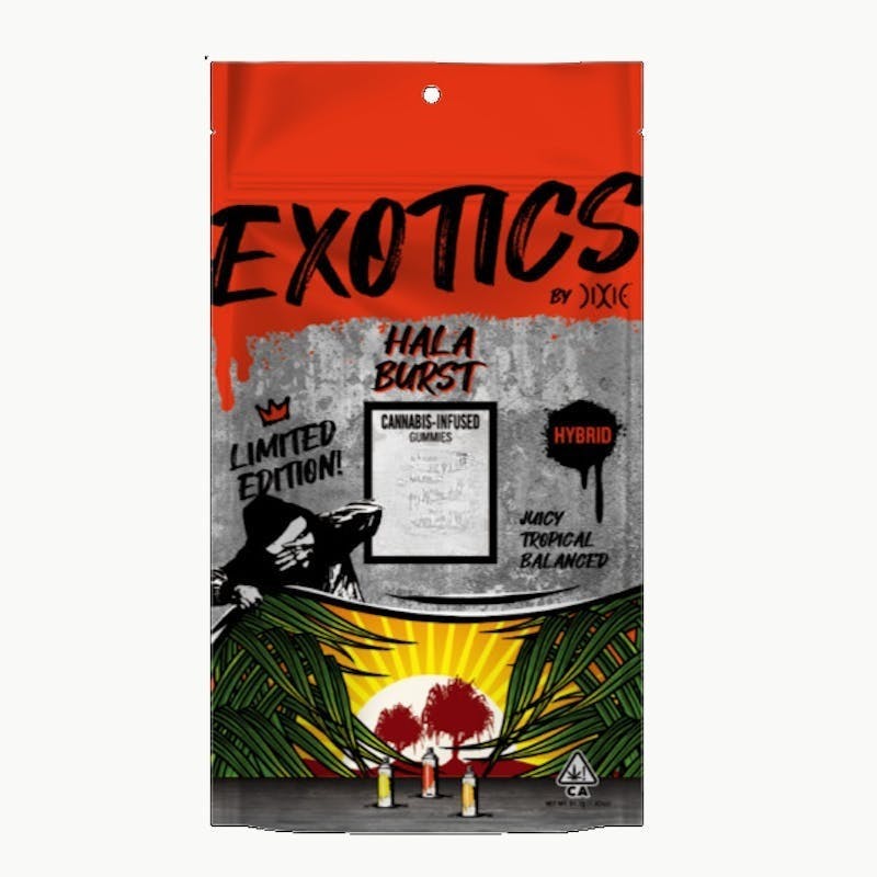 Photograph of product: Dixie | Exotic Gummy 100mg | Hala Burst