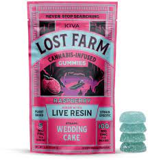 Photograph of product: 100mg Lost Farm Wedding Cake x Raspberry Gummies Edible
