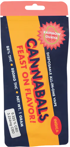 Photograph of Product: Cannabals | Vape | Rainbow Guava | 1g AIO