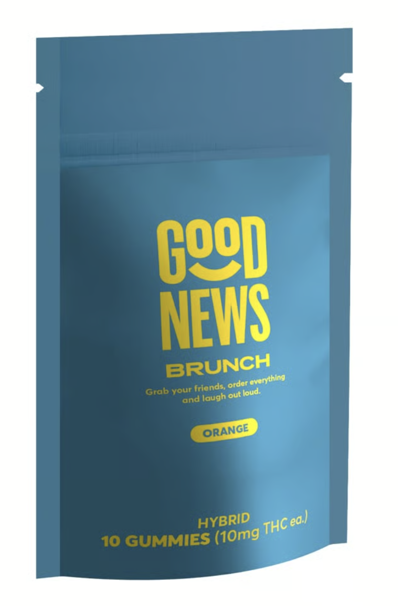 Photograph of product: Good News 100mg Gummies - Brunch Orange 10 x 10mg