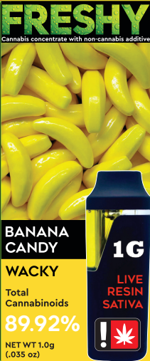 Photograph of product: Banana Candy Flavored Disposable | 1g