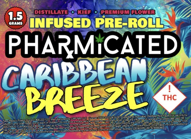 Photograph of product: PHD - Infused Joint - (H) - Caribbean Breeze