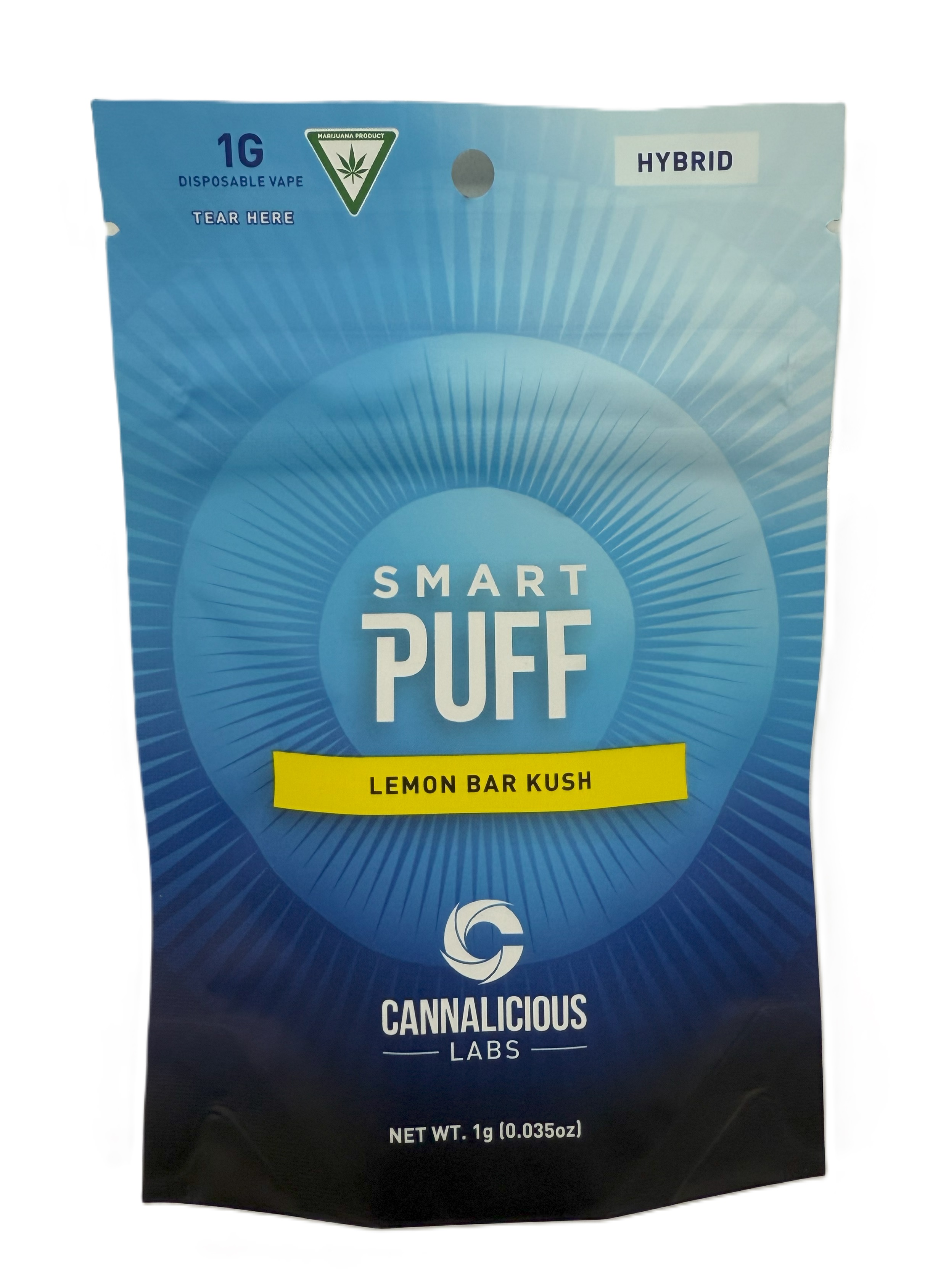 Photograph of product: Cannalicious SmartPuff 1g Disposable - Lemon Bar Kush