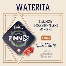 Photograph of product: Elevate Waterita Gummies 10pk | 500mg