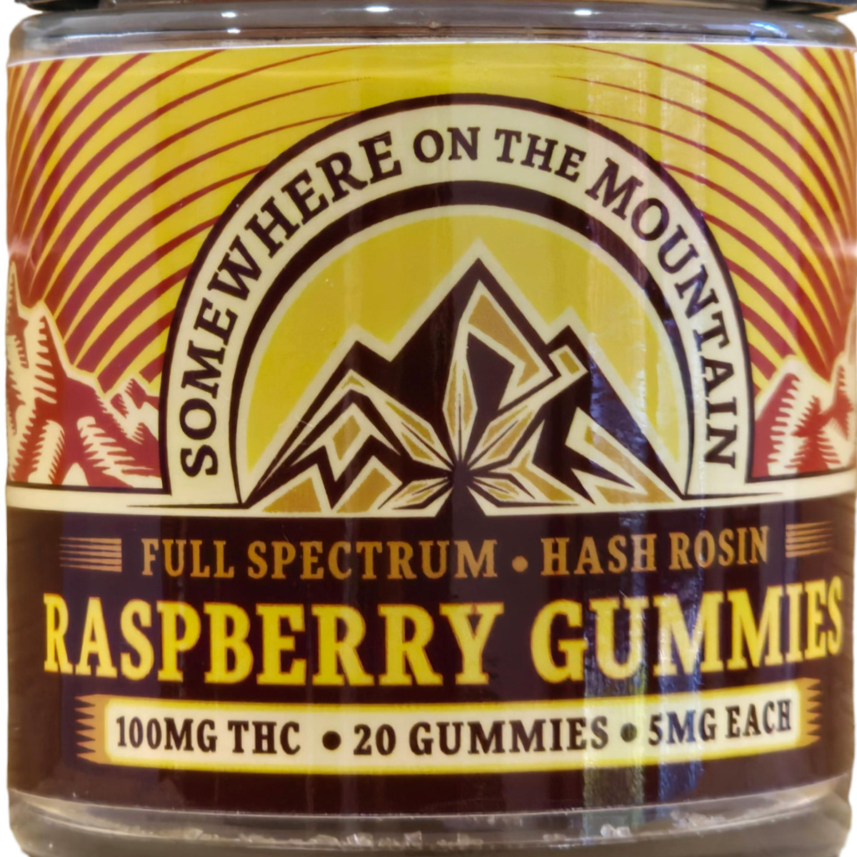 Photograph of product: SOTM | Raspberry au chocolat Rosin Gummies | 100mg