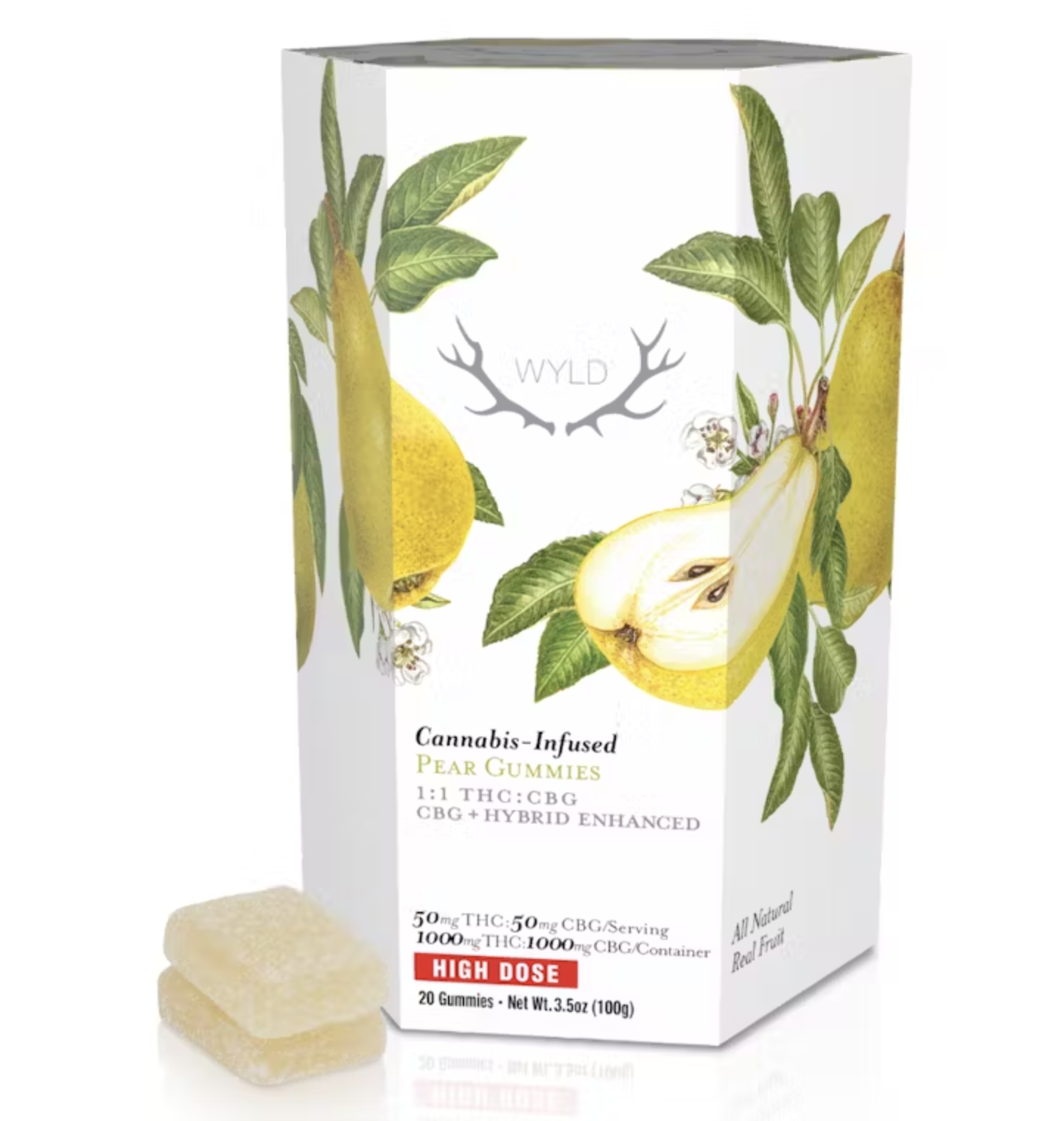 Photograph of product: Pear Gummy 1:1 TH-oui:CBG