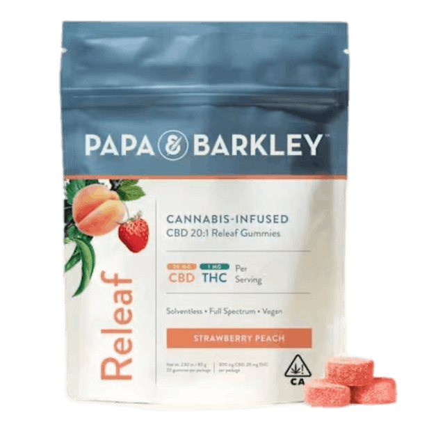 Photograph of product: Strawberry Peach CBD/TH-oui Gummies - 