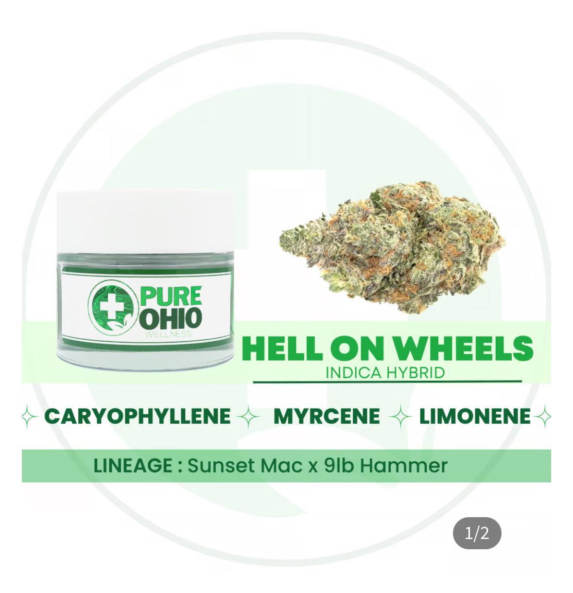 Photograph of product: Pure Ohio | Hell On Wheels | 2.83g