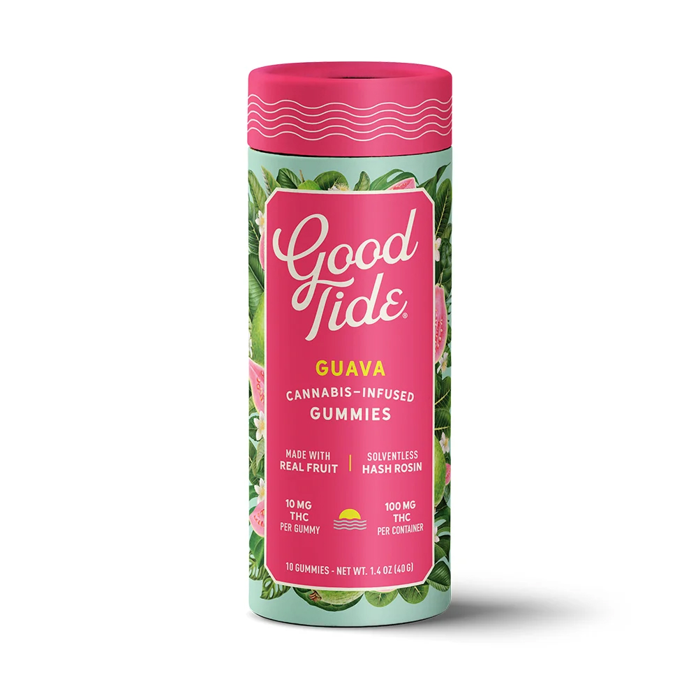 Photograph of product: Good Tide | Guava | au chocolat Rosin Gummies 10 Pack | 100mg