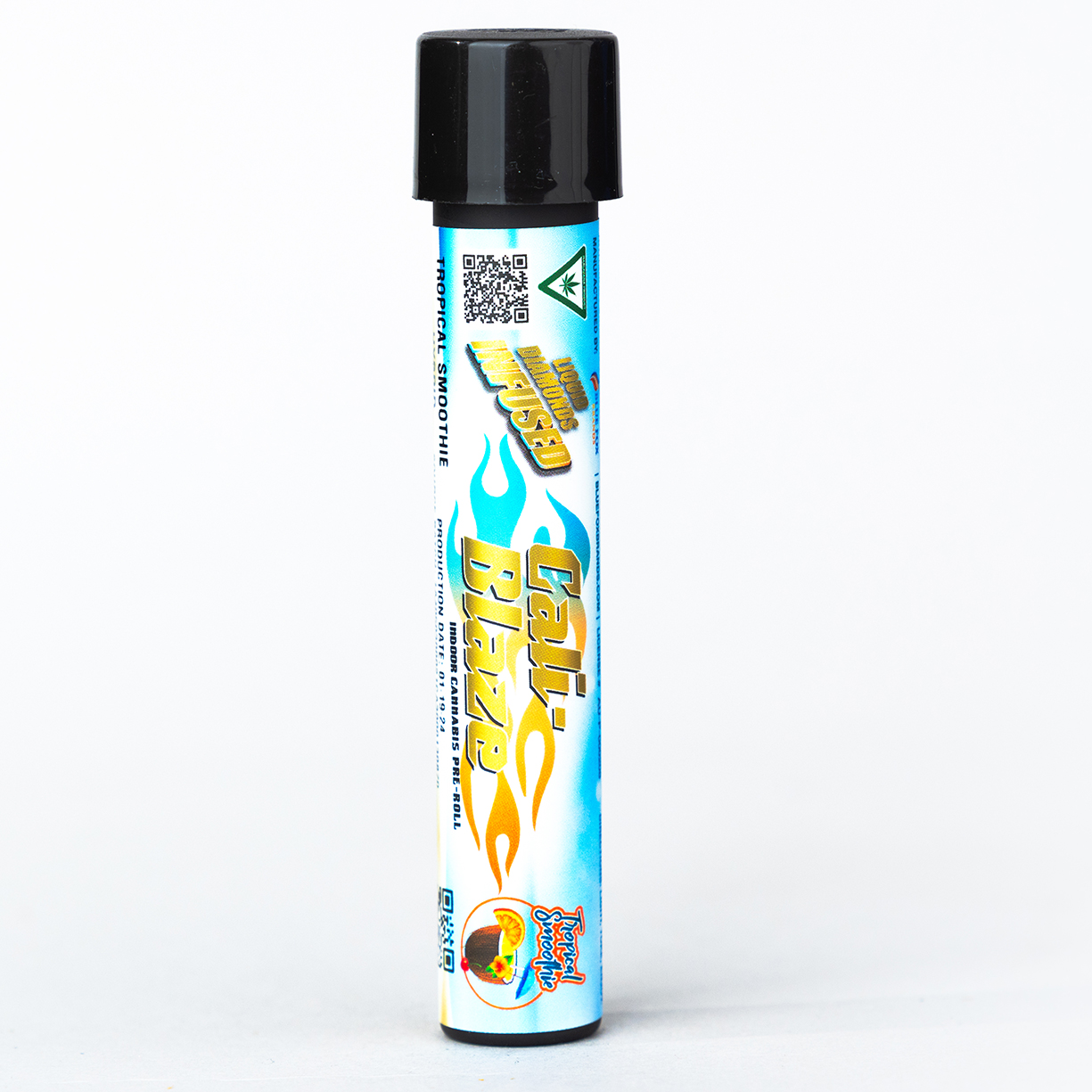 Photograph of product: Cali Blaze 1.2g Infused Preroll Tropical Smoothie