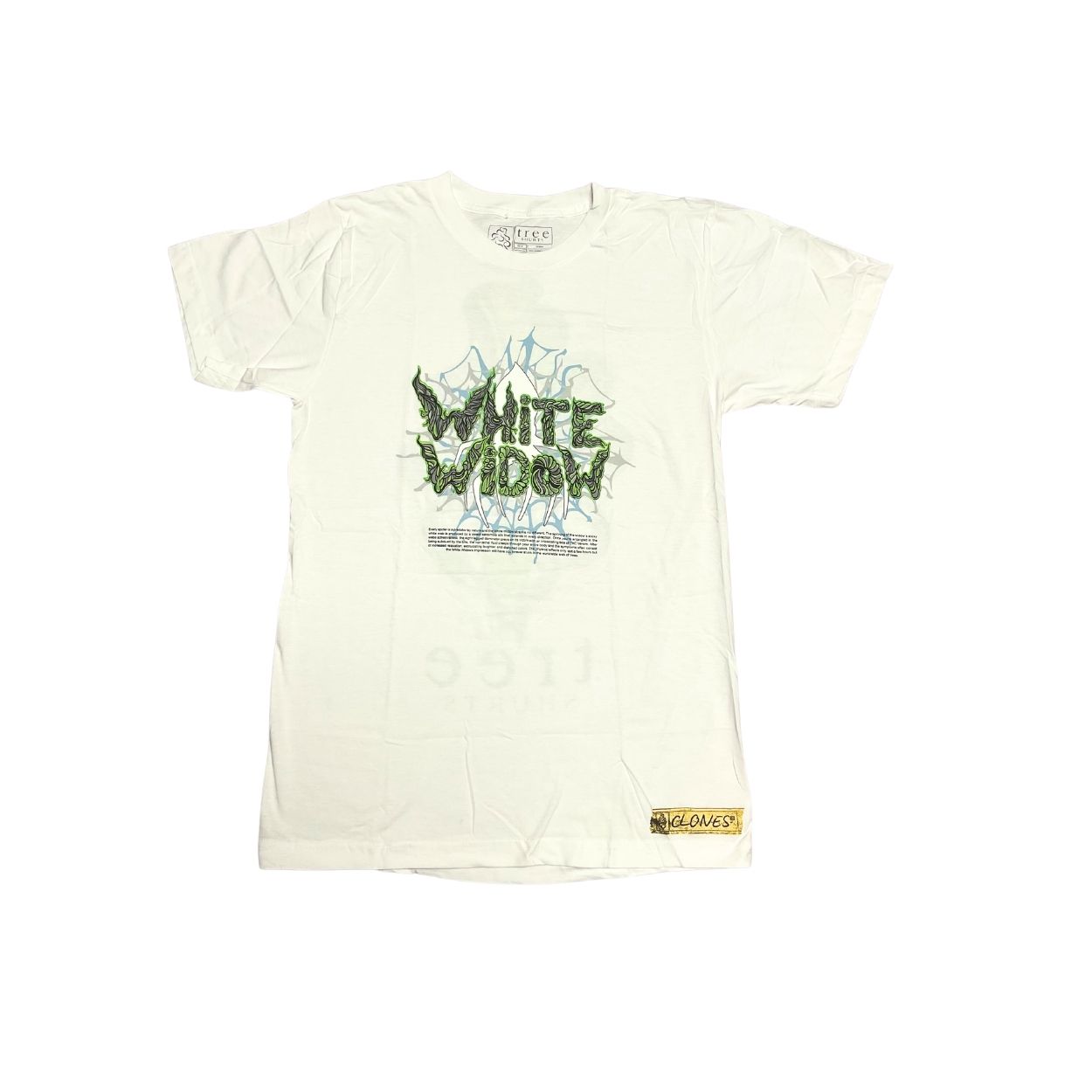 Photograph of product: Tree Shurts White Widow T-Shirt - White (Women's Small)
