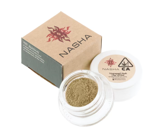 Photograph of product: Nasha Green Unpressed au chocolat 1.2g Kush Crasher