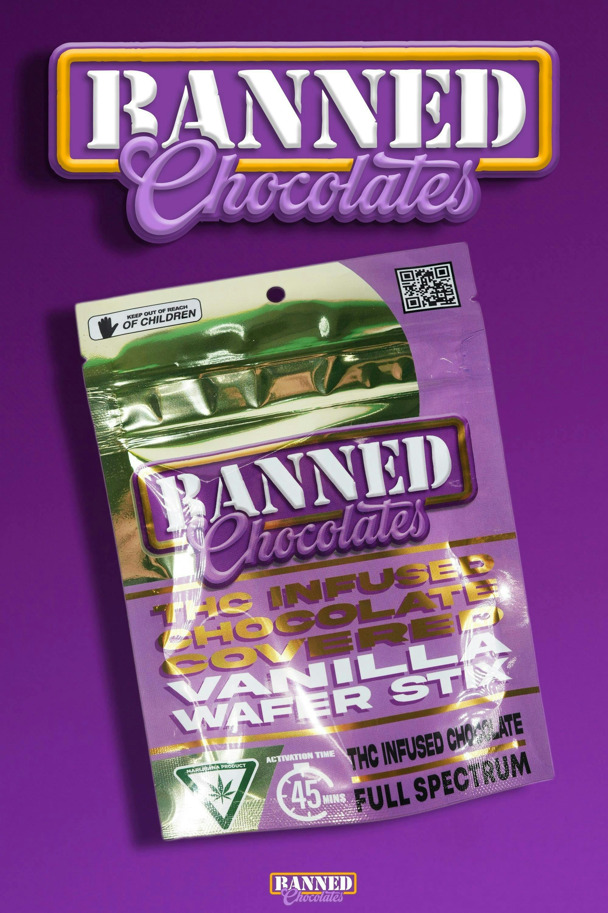 Photograph of product: Banned - Vanilla Wafer Stix 3pk 200mg
