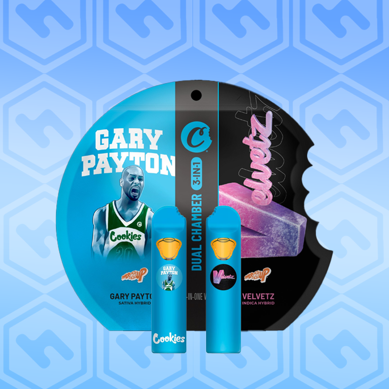 Photograph of product: Cookies | Gary Payton + Velvetz | CDT 3-in-1 Disposable | 2g