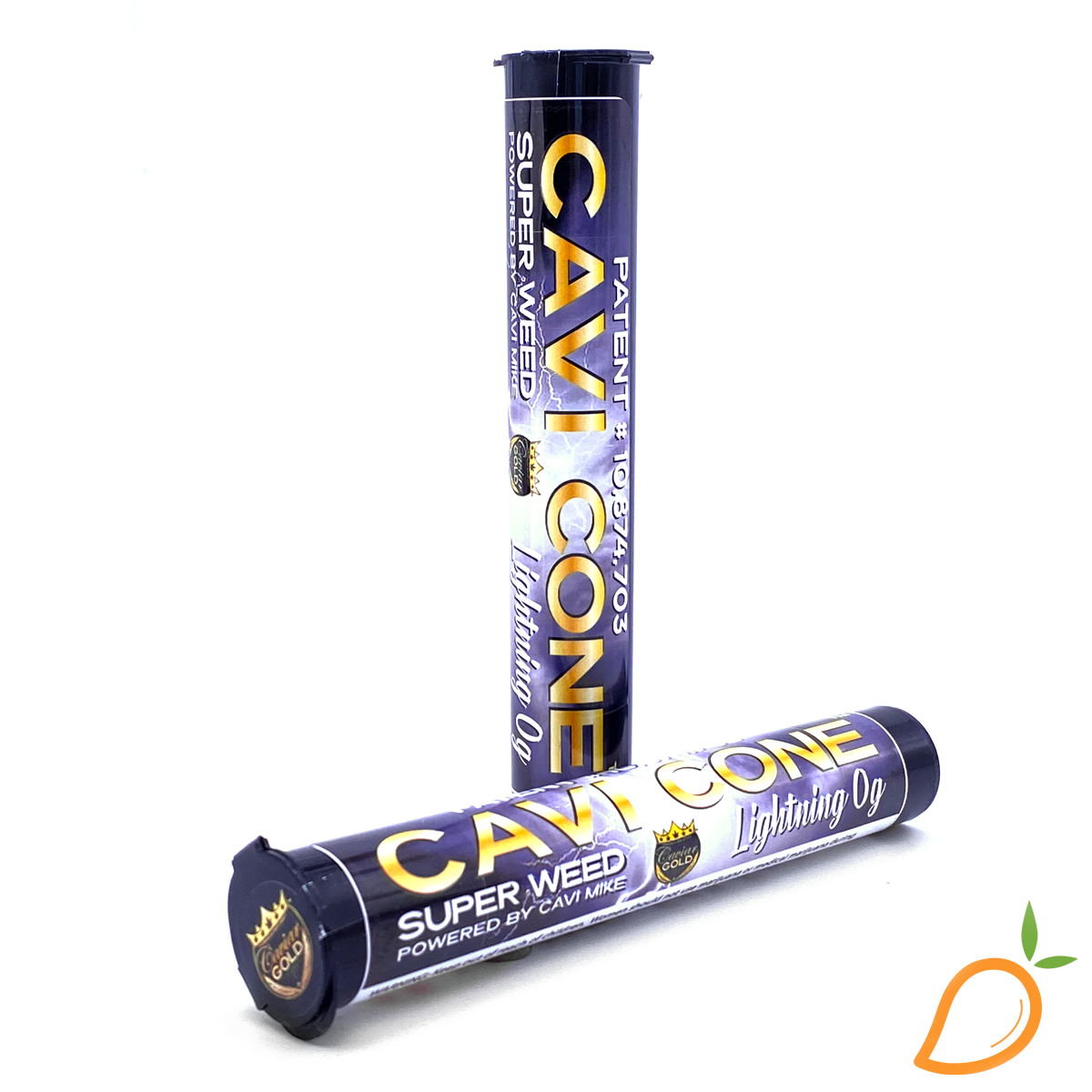 Photograph of product: 1.3g Lightning OG Infused Preroll Caviar Gold