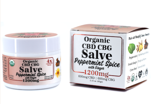 Photograph of product: Healing Rose - Peppermint Spice Salve [600mg CBD : 600mg CBG 1:1]
