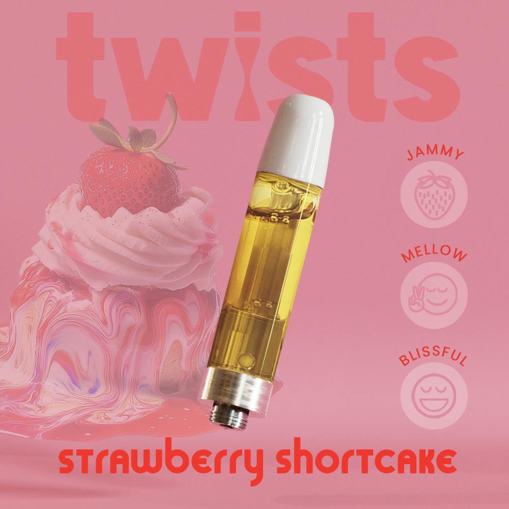 Photograph of product: Oil Twist | 1G Strawberry Shortcake Distillate Cartridge