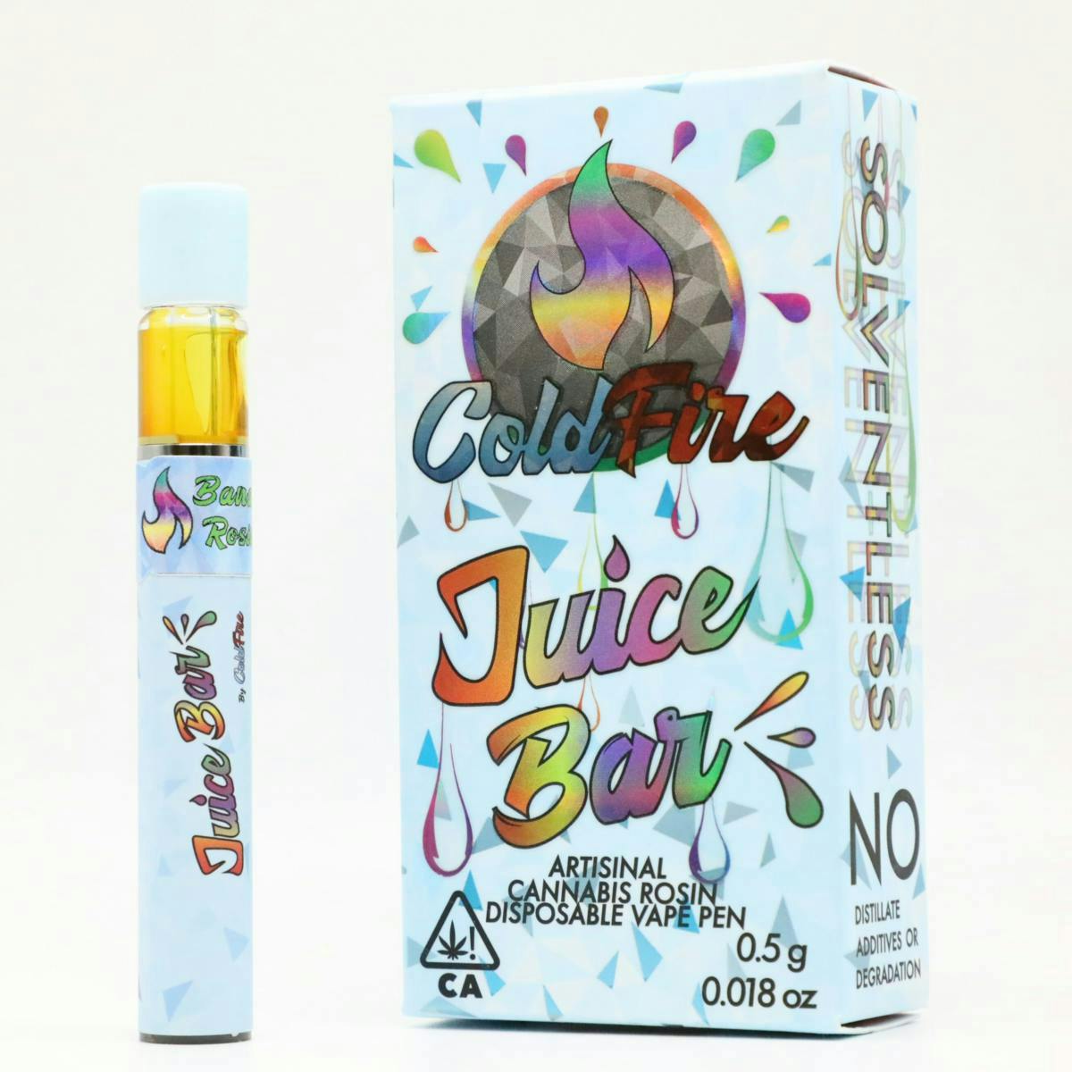 Photograph of product: Coldfire | Pleazure Rosin Juice Bar Disposable -  Have au chocolat x Mendoja Collab| 0.5g