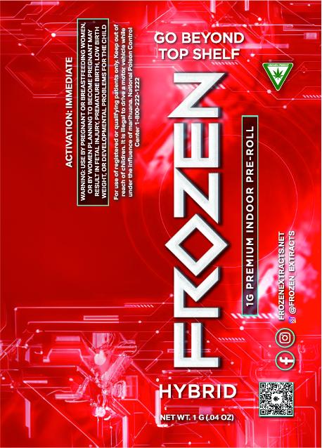 Photograph of product: Frozen - Pre-Roll - Permanent Cherries  - Hybrid Oui'd