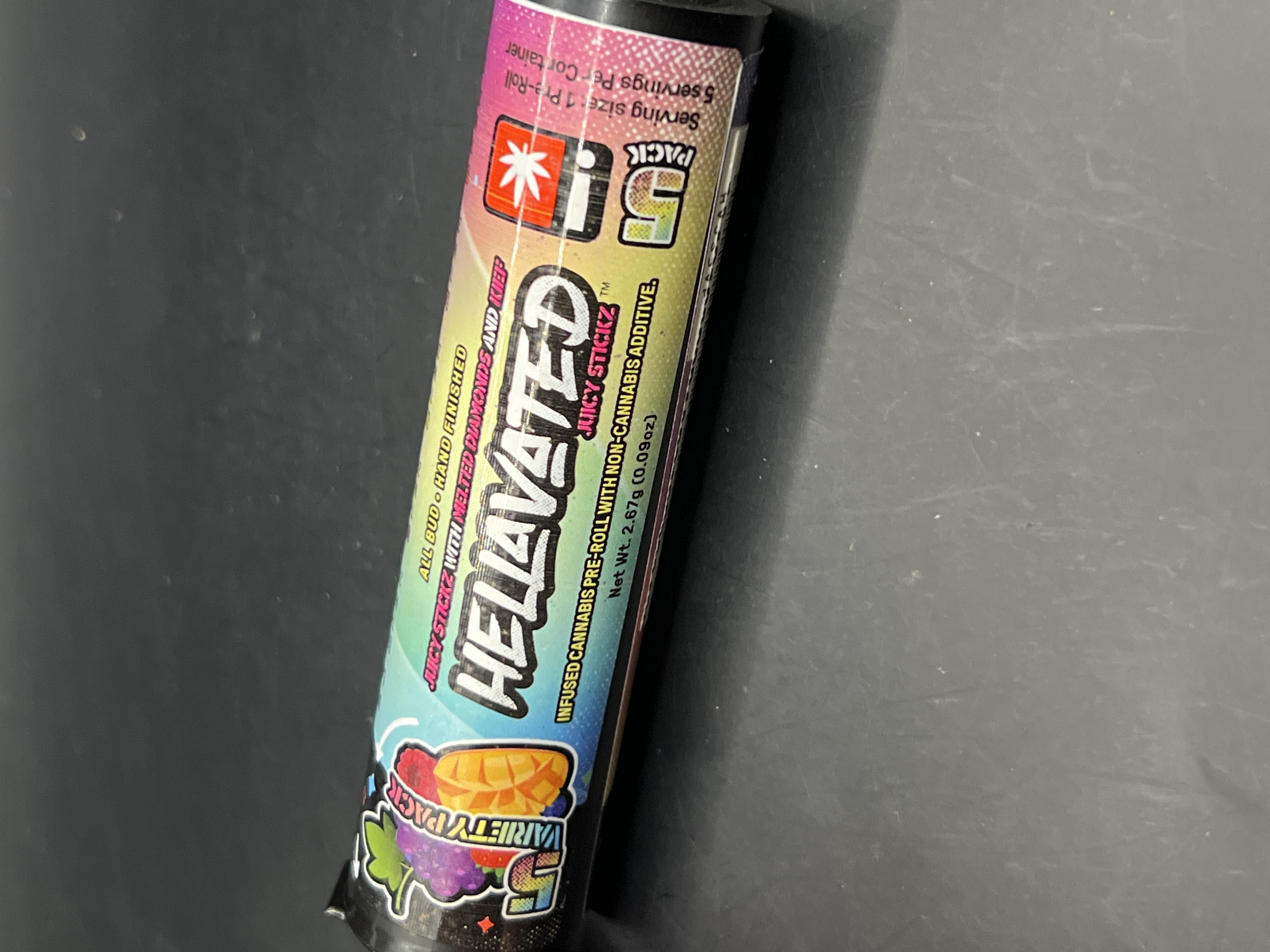 Photograph of product: Hellavated Variety 5pk Juicy Stickz Pre-Rolls