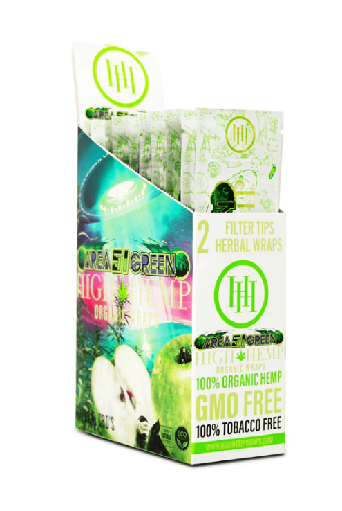 Photograph of product: High Hemp Organic Wraps Green Apple 2 Wraps