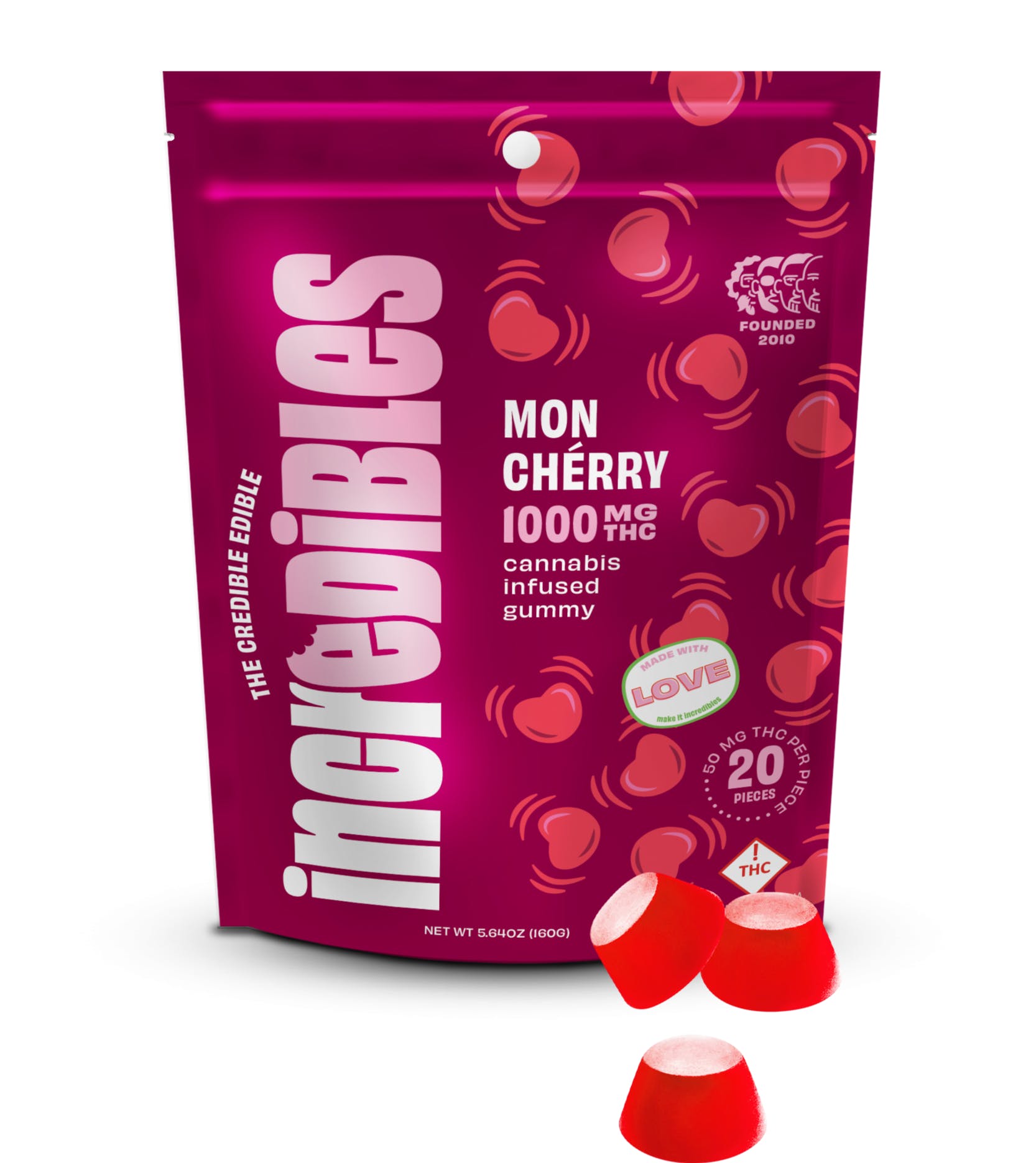 Photograph of product: Incredibles - Cherry Mon 1000mg Gummies